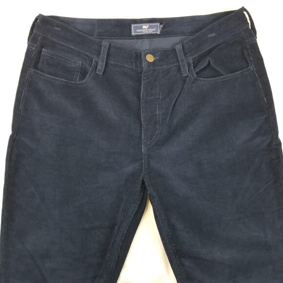Vineyard Vines Pants Mens 34x32 Navy Corduroy 5-Pocket Stretch Style 1P001207 - Picture 3 of 11